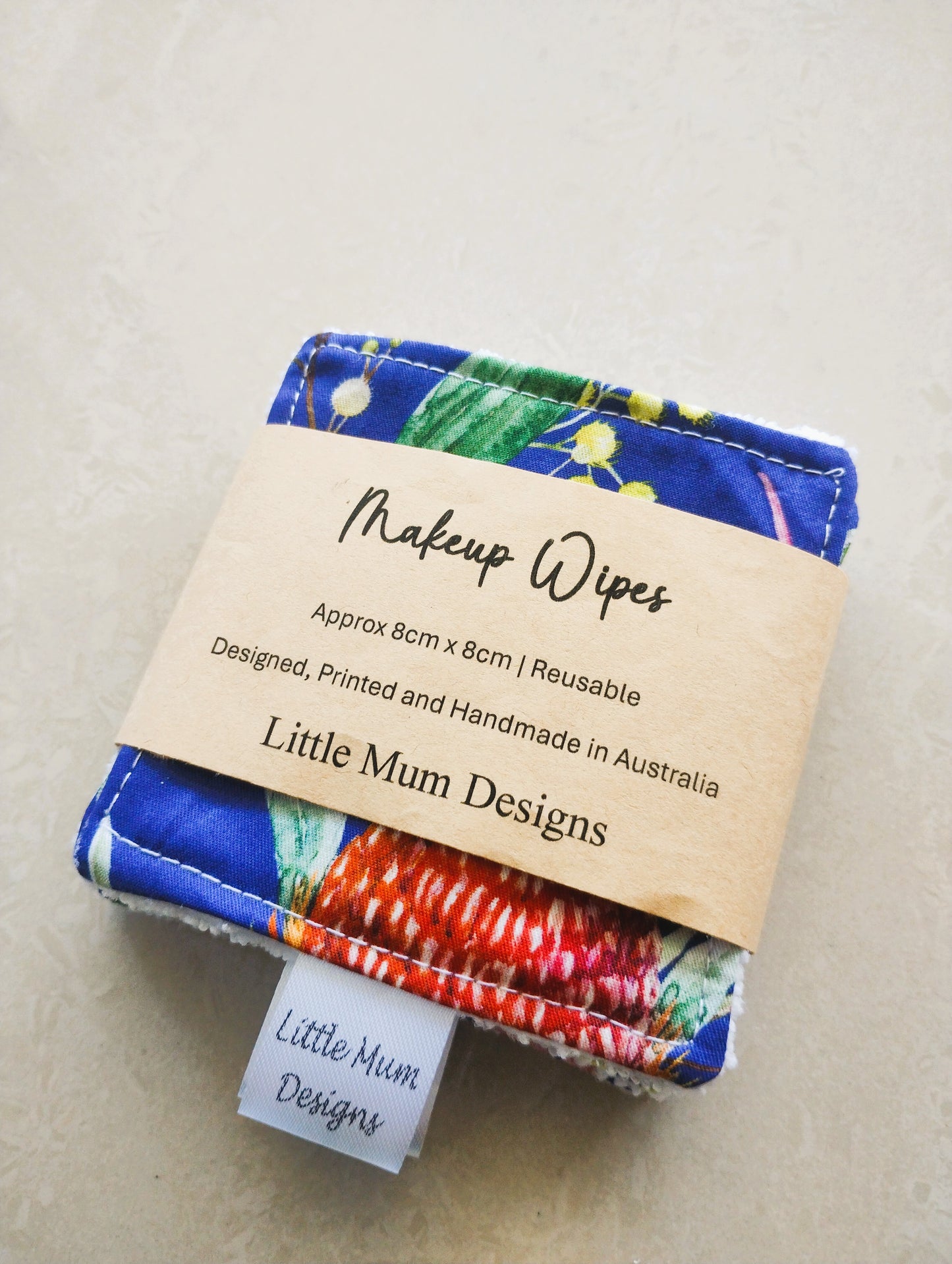 Native Florals Navy Makeup Wipes