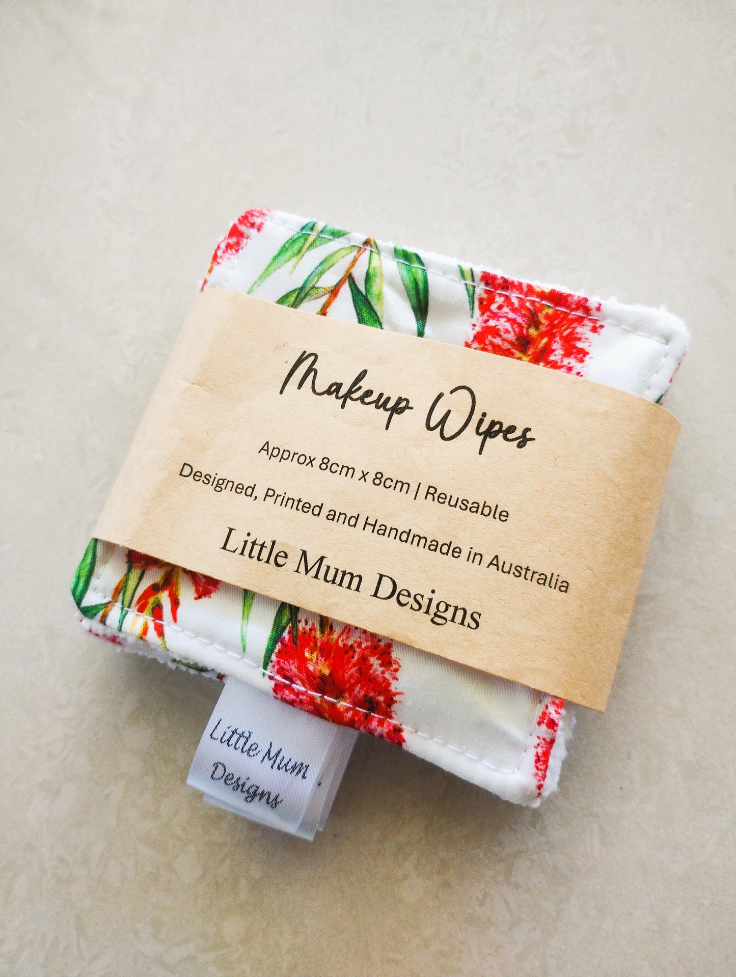 Red Bottlebrush Makeup Wipes