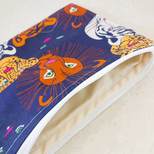 Big Cats Zipper Beauty Bag