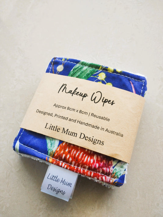 Native Florals Navy Makeup Wipes