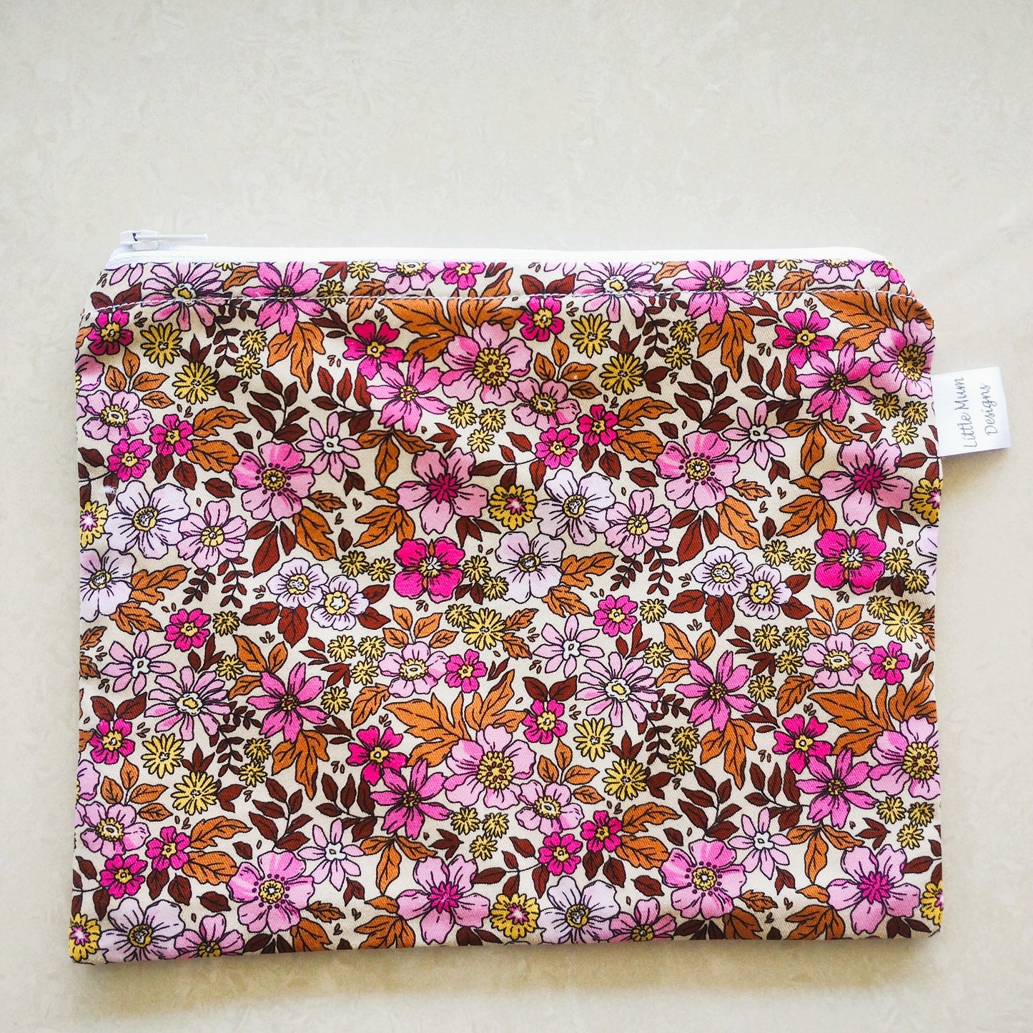 Pretty in Pink Zipper Beauty Bag