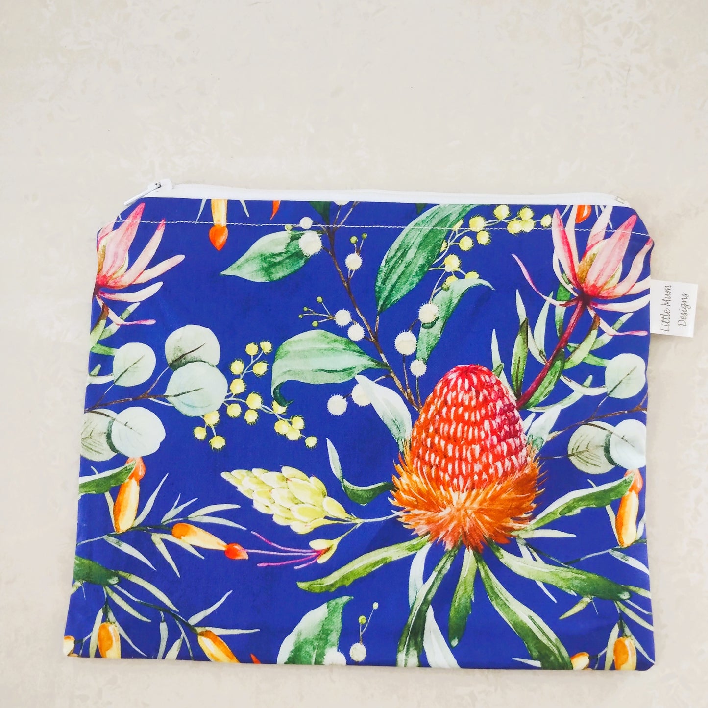 Australian Floral Natives Zipper Beauty Bag