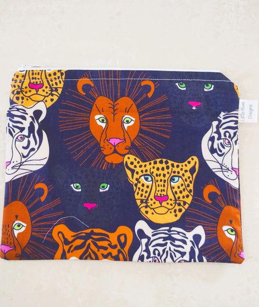 Big Cats Zipper Beauty Bag